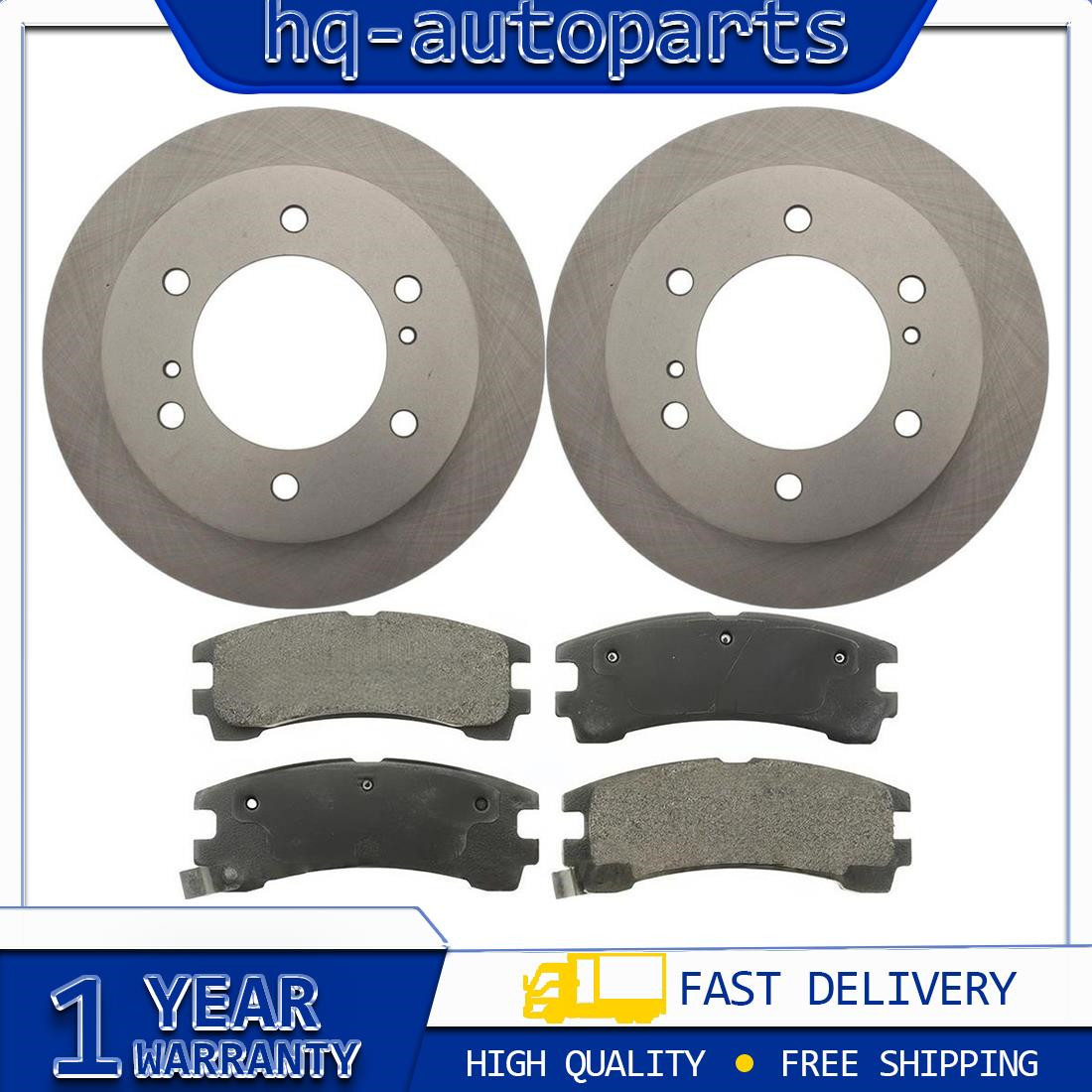 Rear Brake Rotors Disc Brake Pad Set for 1988 – 1993 1994 1995 Nissan Pathfinder