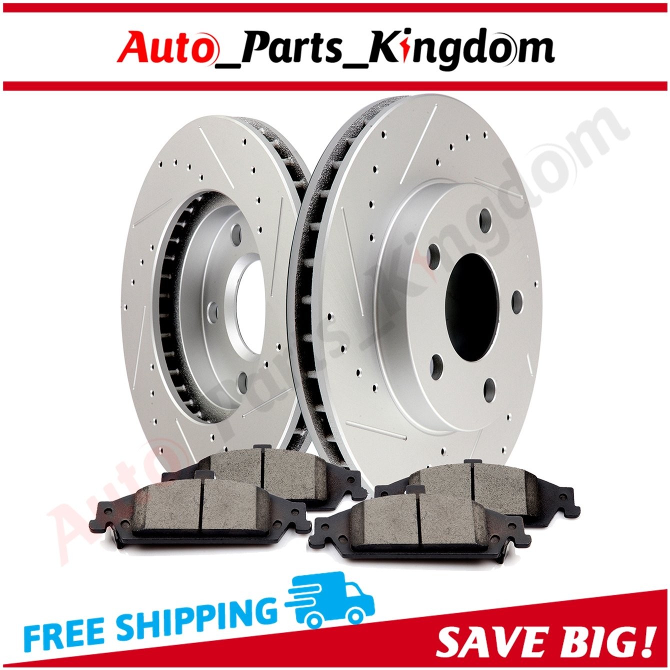 For 1997-2001 2002 2003 Chevy Malibu Front Brake Rotors & Ceramic Pads
