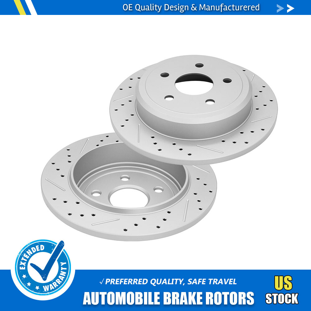 For Jeep Commander Grand Cherokee 2006-2010 Rear Drilled Disc Brake Rotors