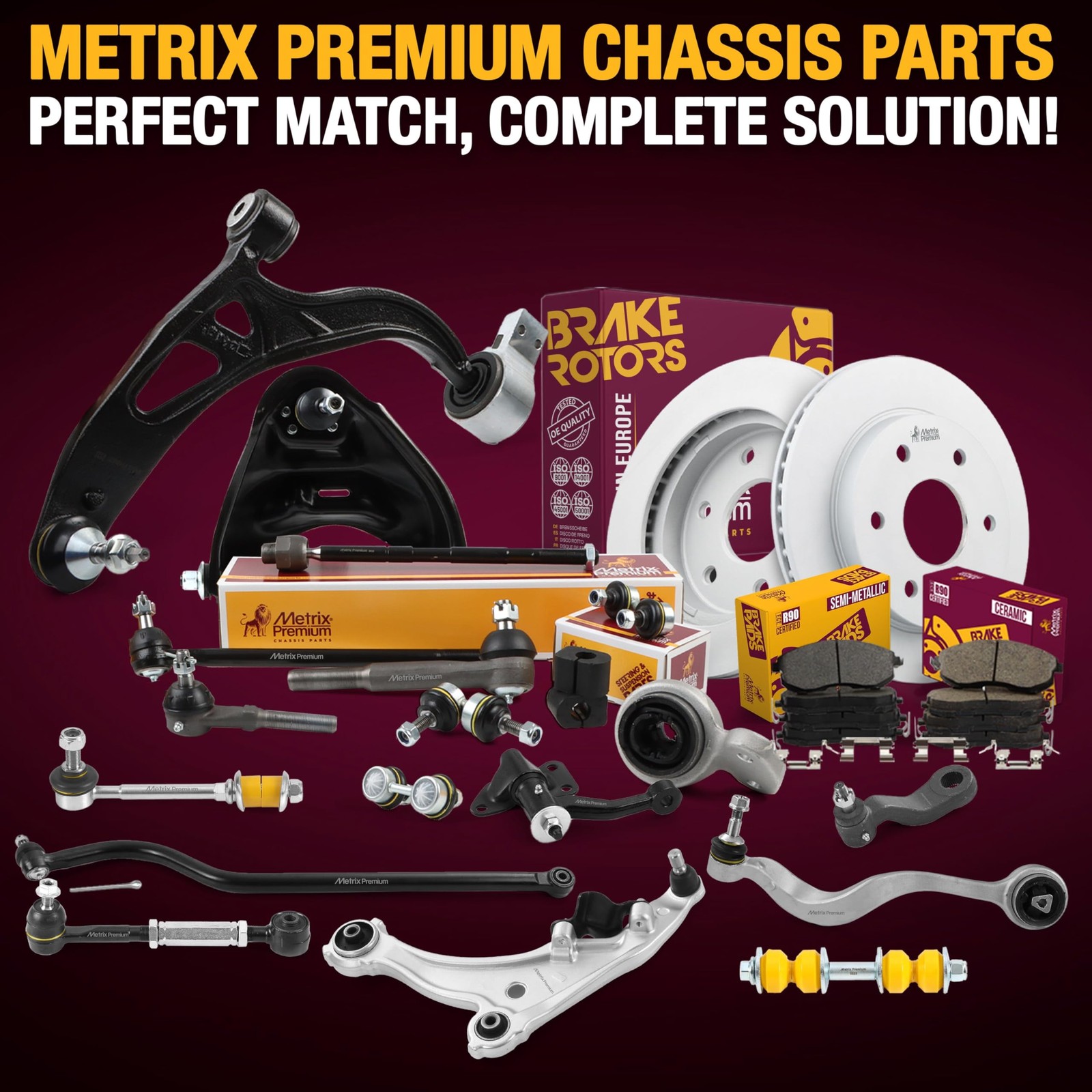 Front Ceramic Disc Brake Pad Set Vented Brake Rotor Kit for 14-19 Toyota Corolla