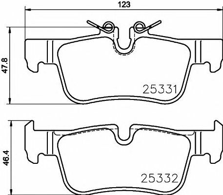 TEXTAR Rear Axle BRAKE DISCS + PADS SET for MINI CLUBMAN Cooper S JCW 2014-on