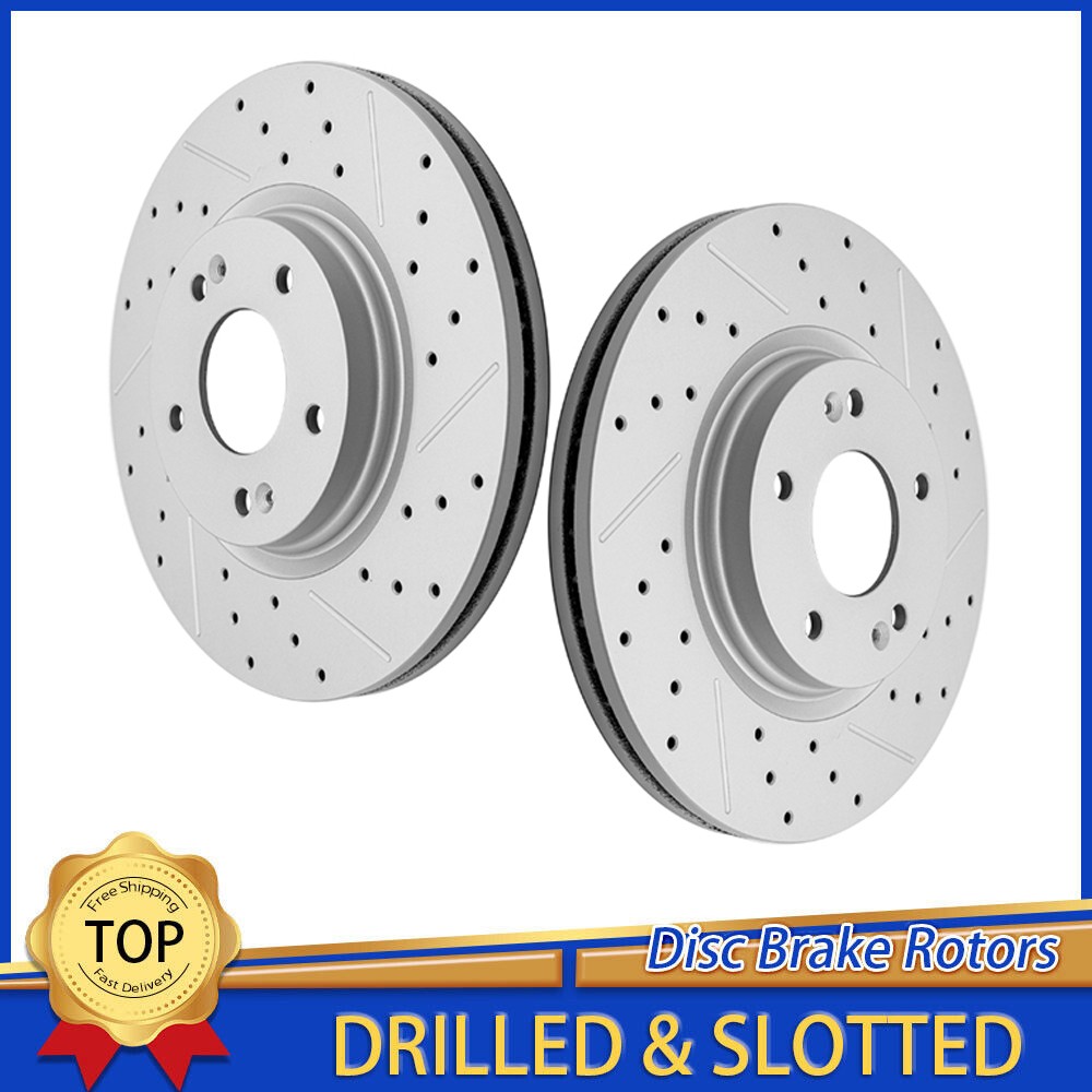 305mm Front Drilled Disc Rotors For 2021 – 2025 Hyundai Elantra Sonata Kia K5