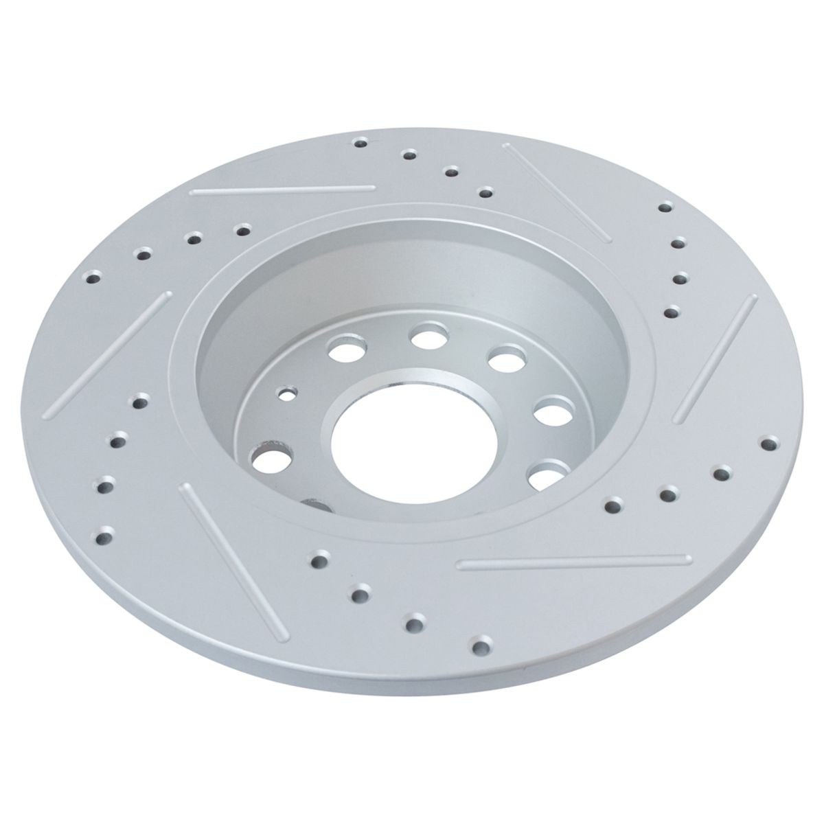 Performance Brake Rotor Drilled Slotted Rear Coated Pair for VW 286MM