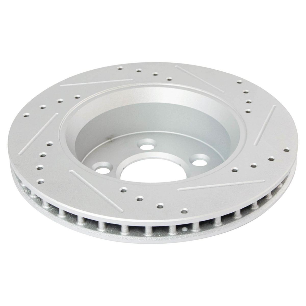 Front & Rear Performance Brake Rotor Drilled Slotted Zinc Coated Set of 4 New