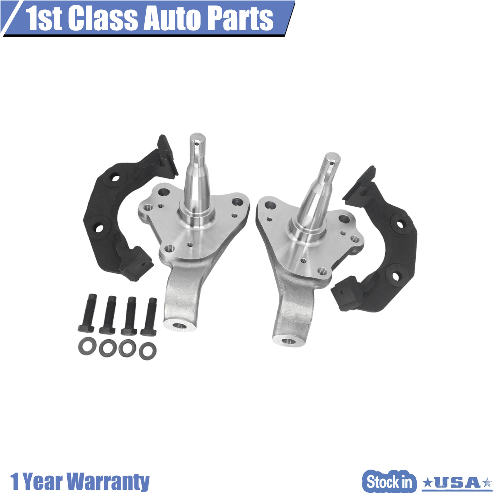 Pair Spindles&Caliper Brackets For 62-74 Mopar B E Body Chrysler Dodge Plymouth