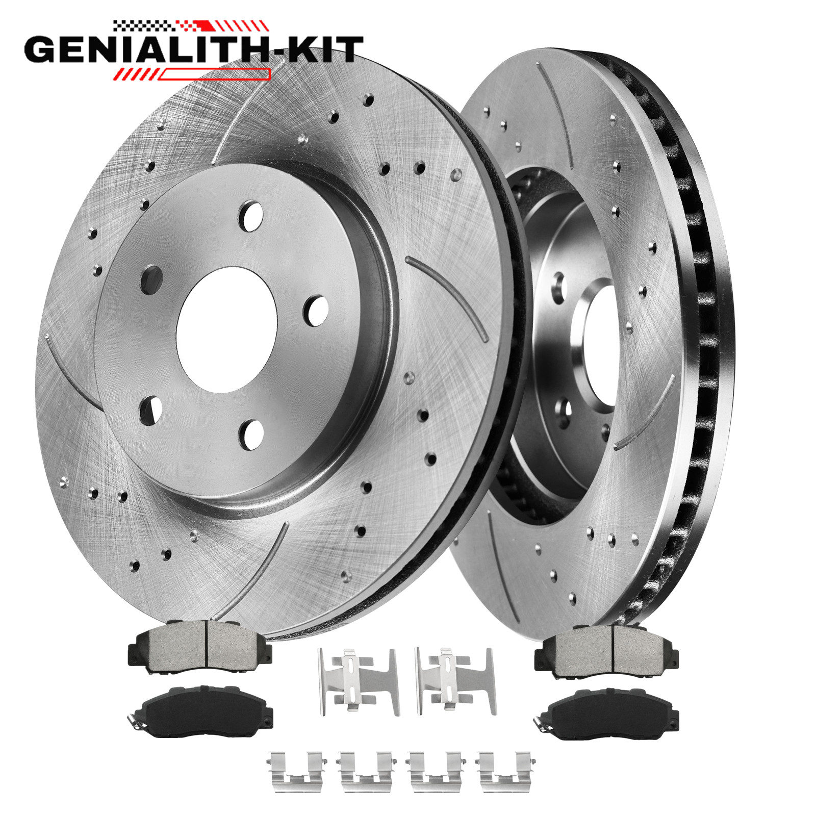 For 1998 – 2002 Honda Accord V6 3.0L Front Brake Rotors Ceramic Pads Kit 282mm