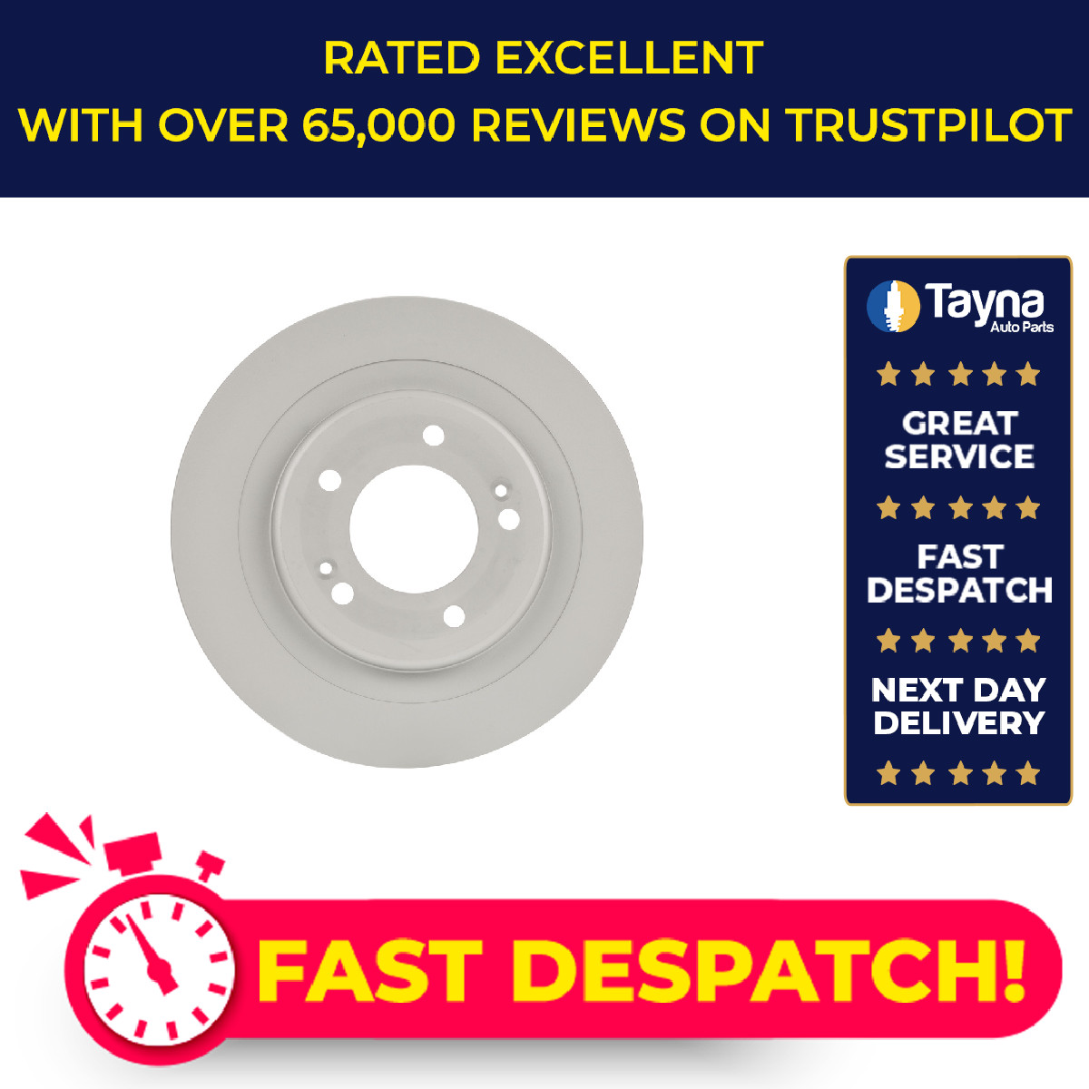 2x Brake Discs Pair Solid fits HYUNDAI i30 GD 1.6D Rear 11 to 17 D4FB 284mm Set