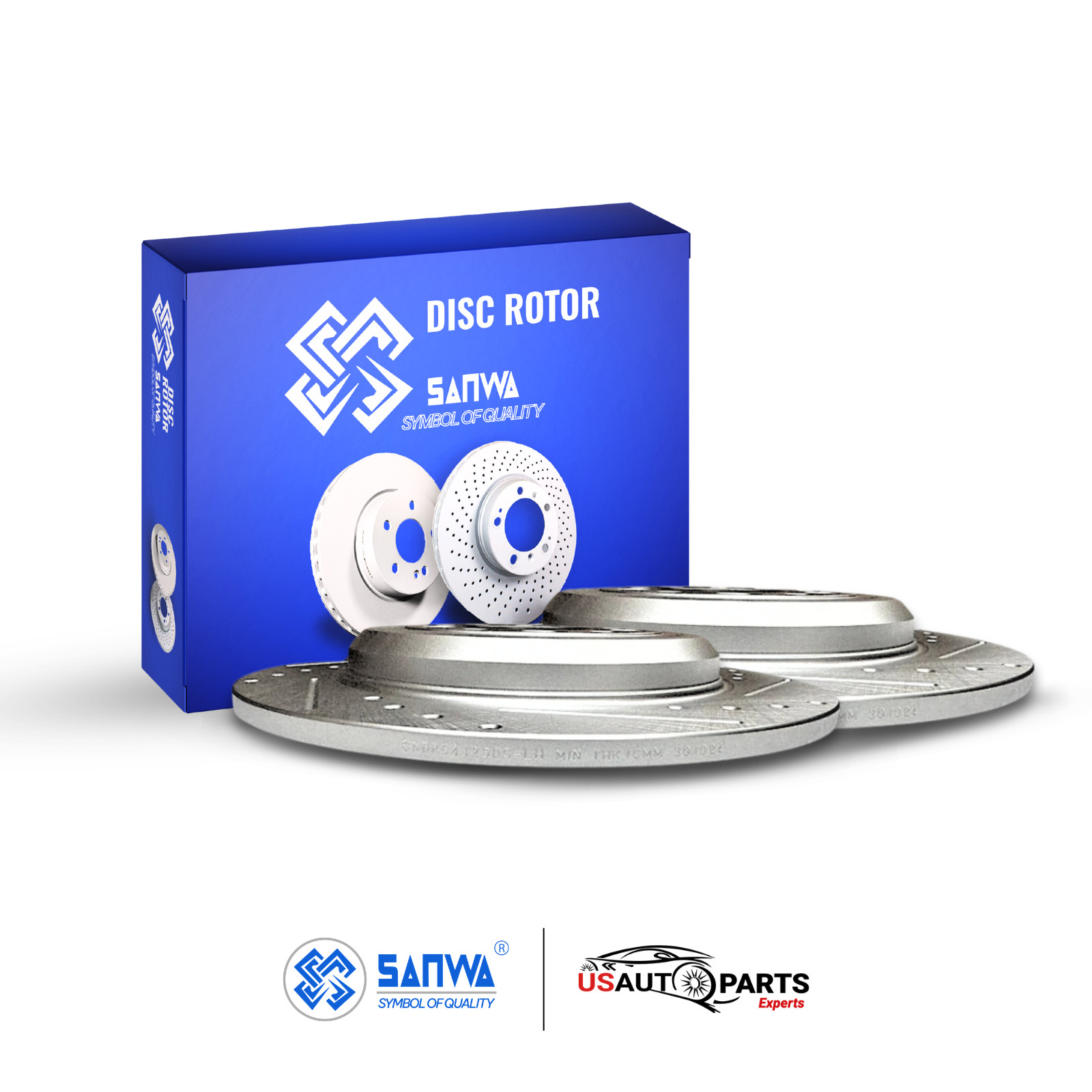 PAIR OF REAR RH/LH BRAKE ROTOR DS SOLID&GEOMET COATED 330 mm FOR FORD MKT 09-19