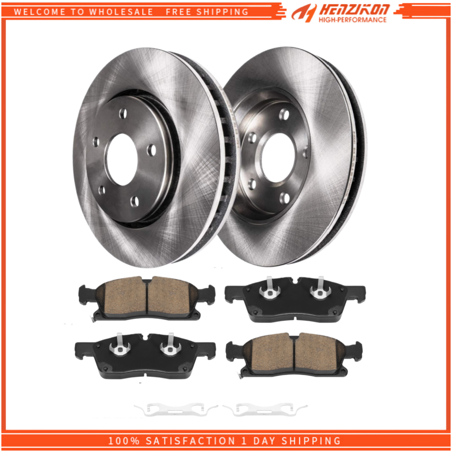 Front Disc Rotors Brake Pads for 2011 – 2020 Dodge Durango Grand Cherokee Jeep