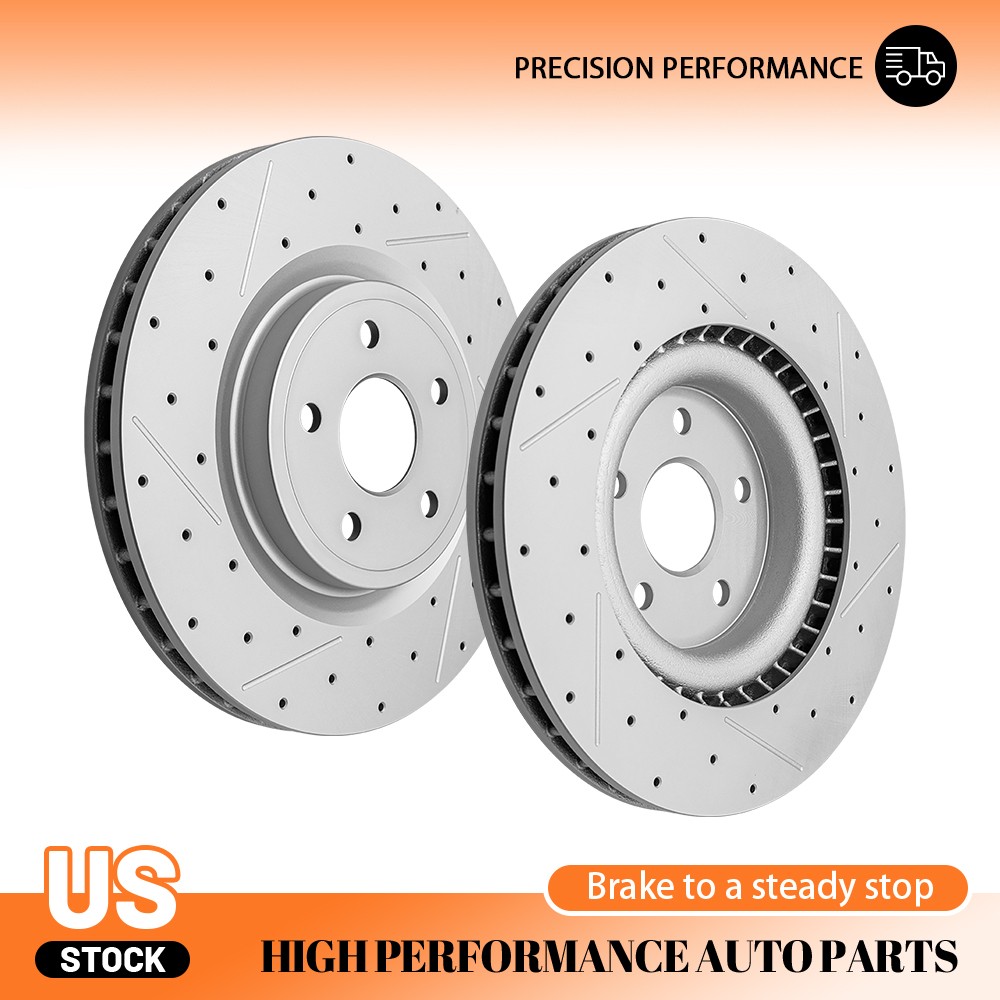 14.96 inch Front Drilled Disc Brake Rotors for Dodge Durango Jeep Grand Cherokee