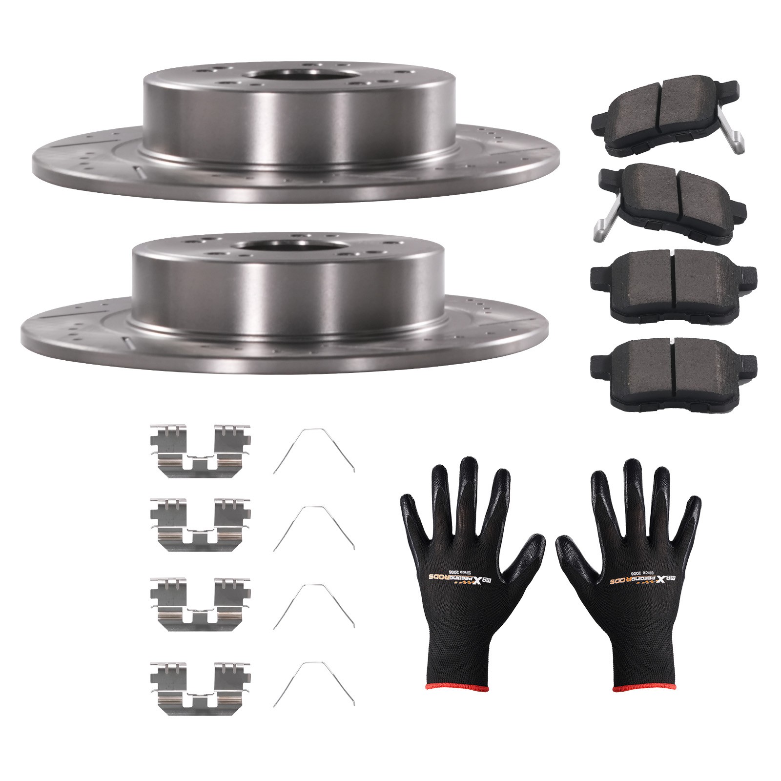 Rear Brake Rotors and Pads Kit for Acura TSX 2009-2014 / Honda Accord 2008-2017