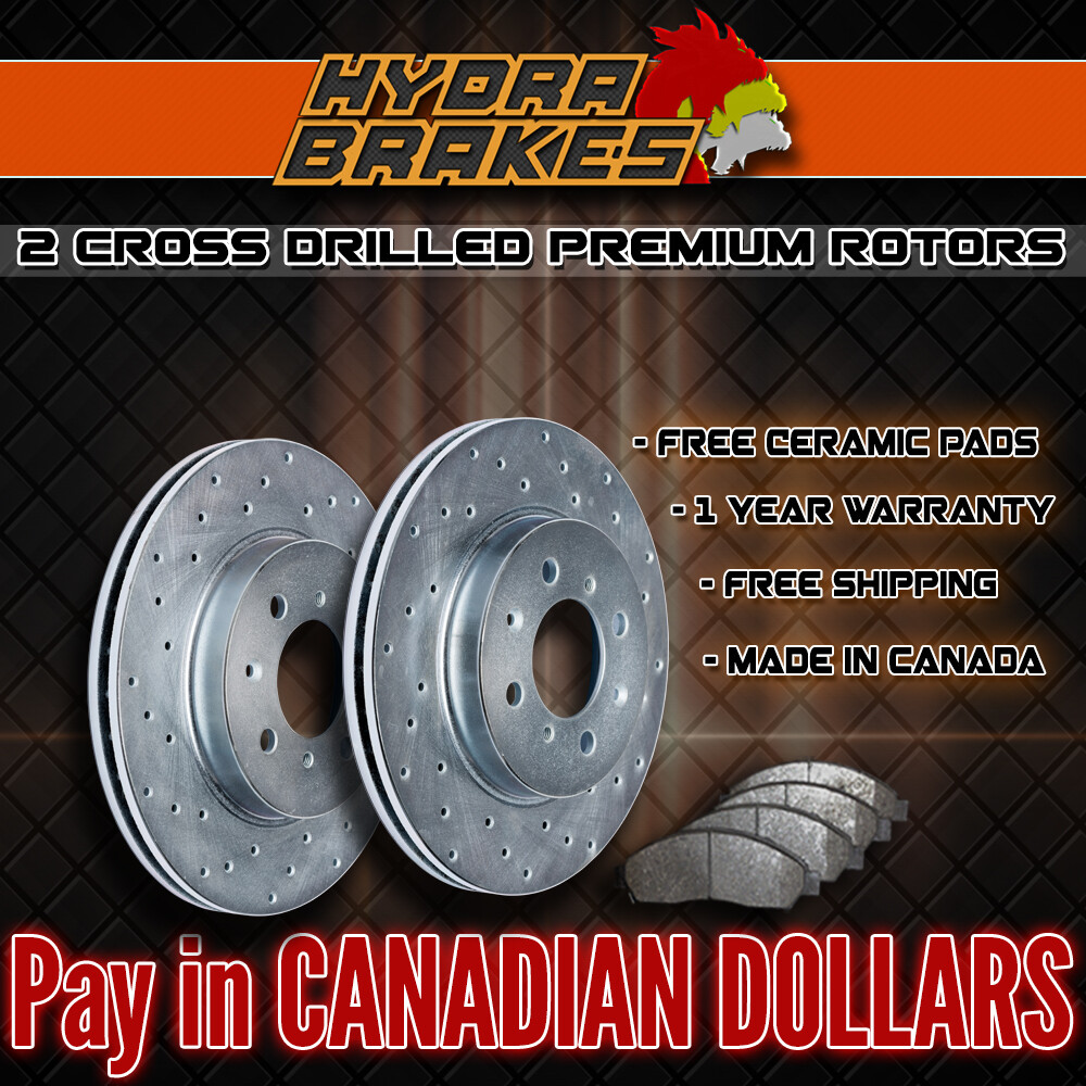 FITS 2006 2007 2008 INFINITI M35 Drilled Brake Rotors CERAMIC SLV F