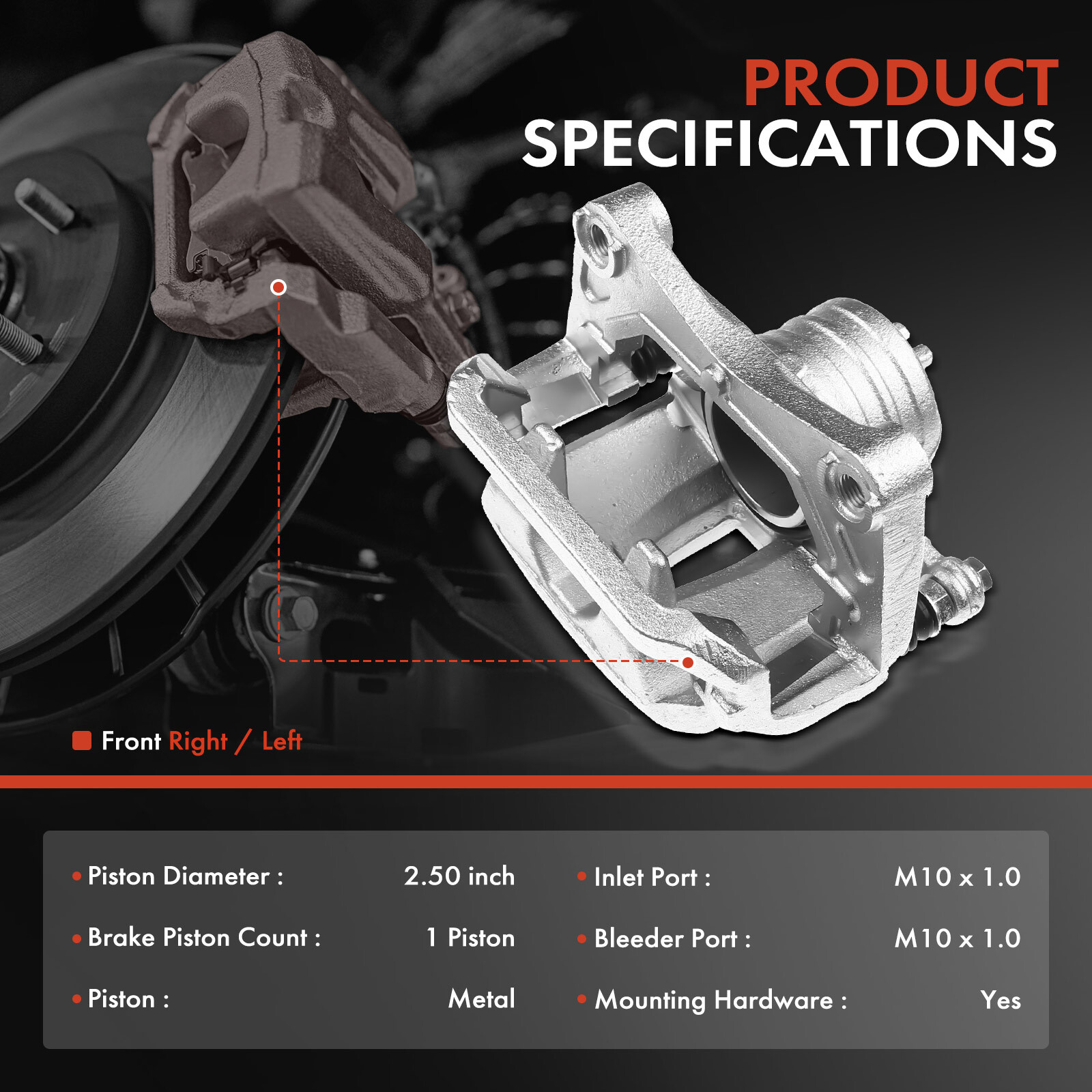 Drilled Rotors & Brake Pad + Brake Caliper for INFINITI FX35 FX45 Front & Rear