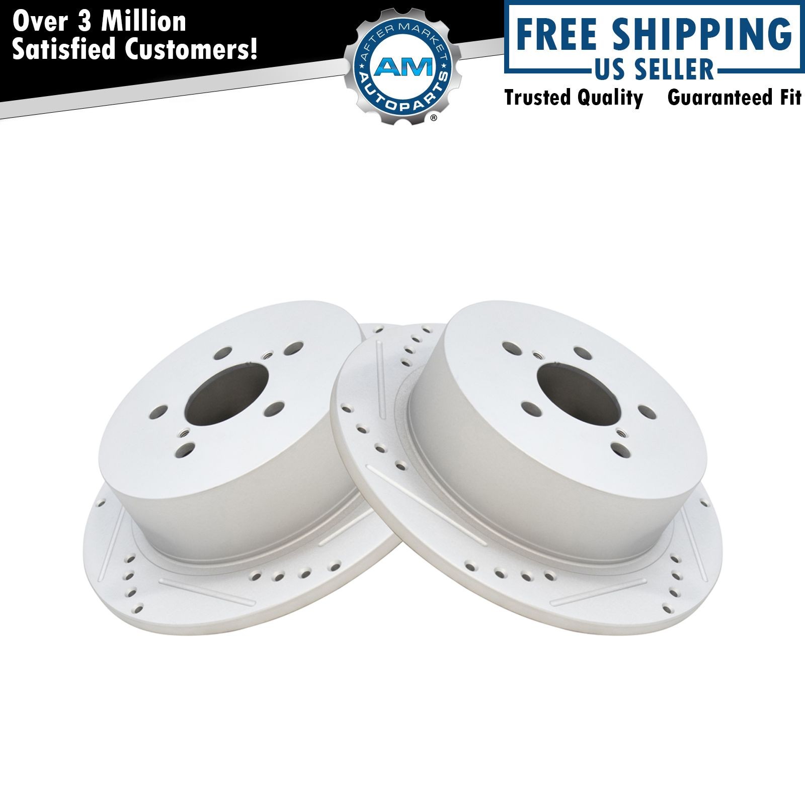 Rear Brake Rotors Set Solid For 2005-2009 Subaru Legacy Outback