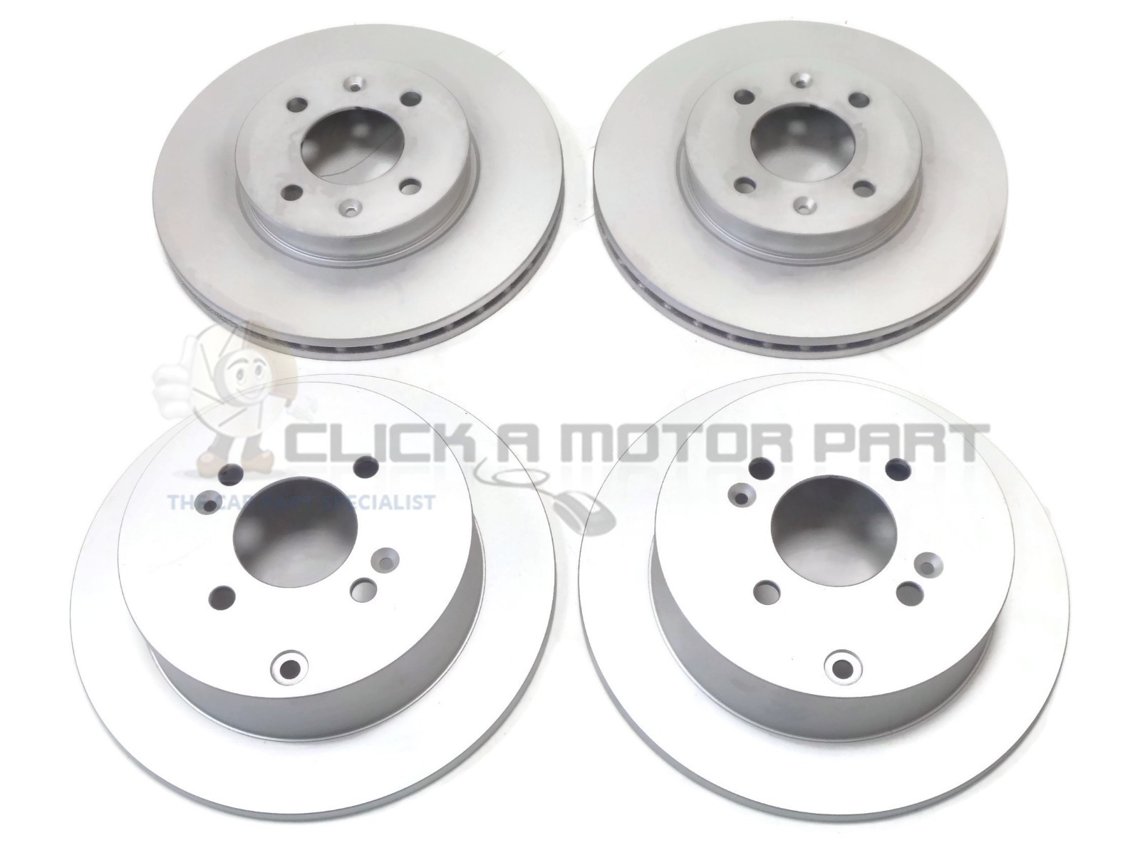 FRONT AND REAR BRAKE DISCS SET NEW FOR HYUNDAI ACCENT 1.4 1.5 2006-2010
