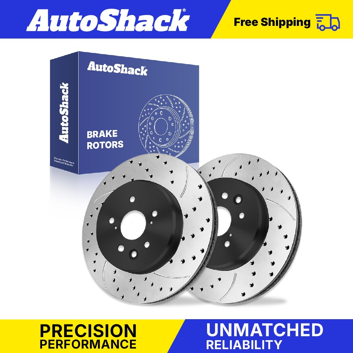 Rear Drilled Slotted Brake Rotors for Lexus, GS350 2013-2020, AWD RWD V6 3.5L