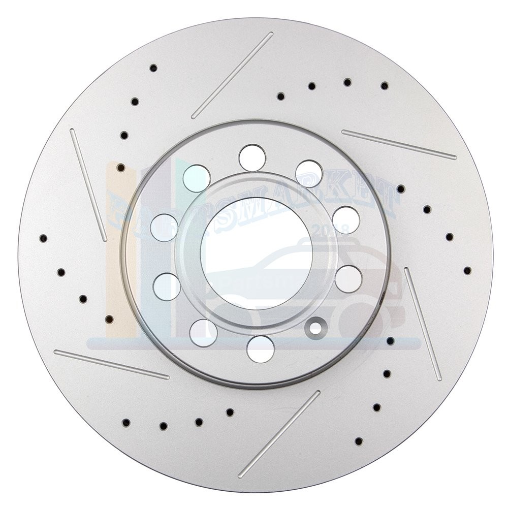 2X Front Discs Brake Rotors For 2010 2011-2016 Volkswagen Golf G3000 Casting