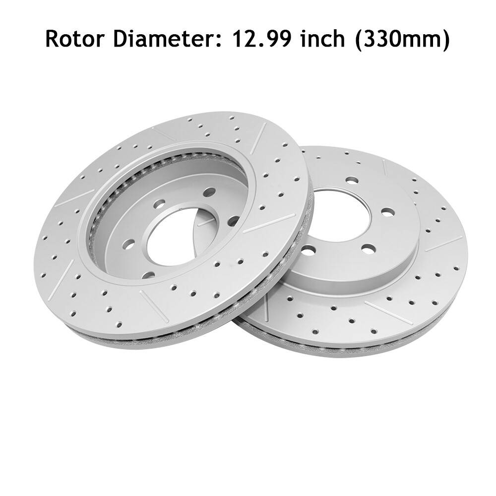 330mm Front Rear Brake Rotors+Ceramic Pads for 05-08 Ford F150 Mark LT 4×4 6 Lug