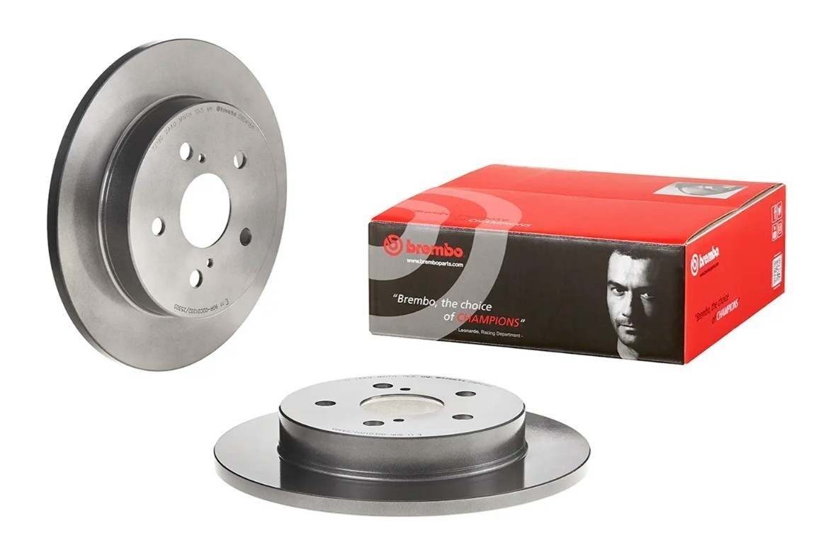 Brembo 08.D418.11 Prime UV Coated Solid Brake Rotors – Rear Pair