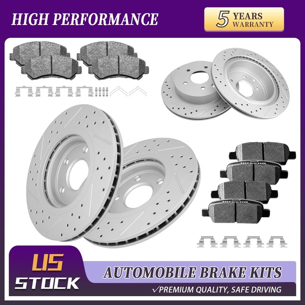 Front & Rear Brake Rotor Pad For 2008-2013 Nissan Rogue 2014 2015 Rogue Select