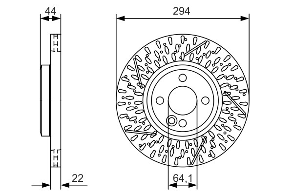 Bosch 0 986 479 A69 Brake Disc for Mini