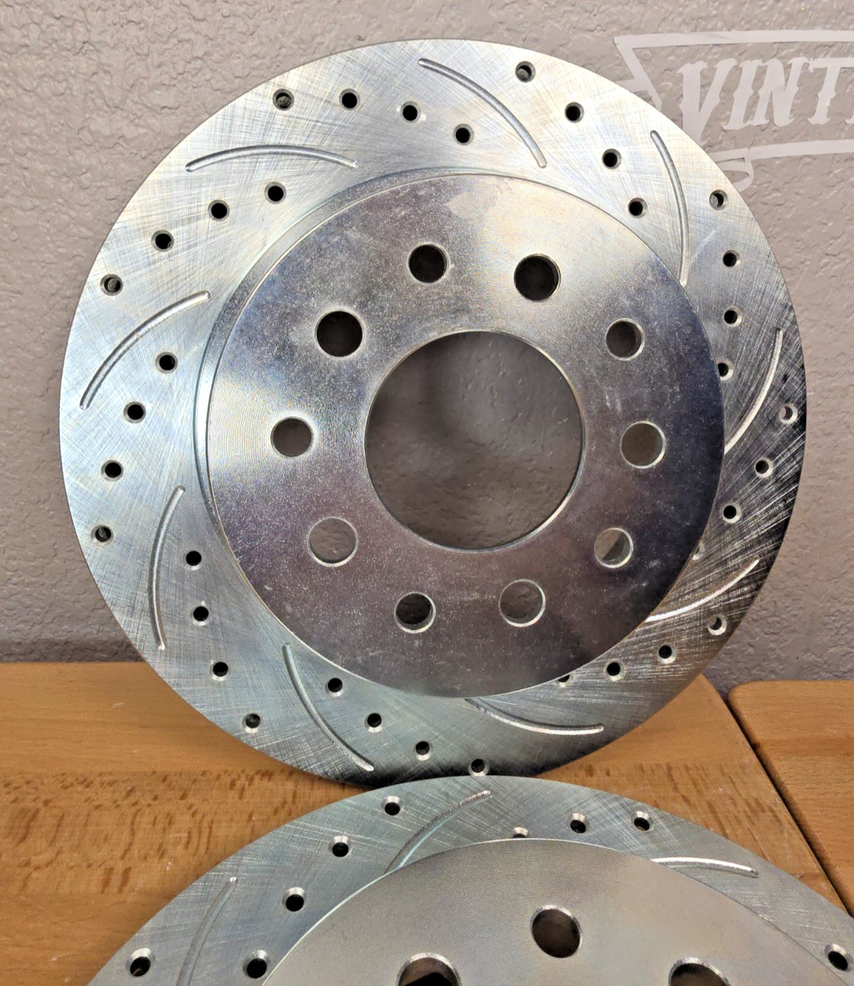 Pair Right Stuff 11.5” Rear Conversion Brake Rotors Drilled & Slotted BR19ZDC