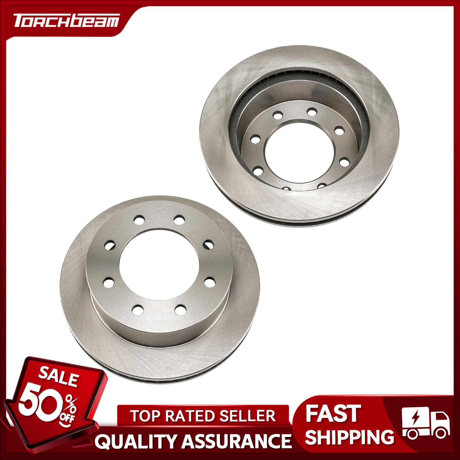 Front Disc Brake Rotors Set Fits 2000 2001 2002 Dodge Ram 2500 3500 8 Lug 5393