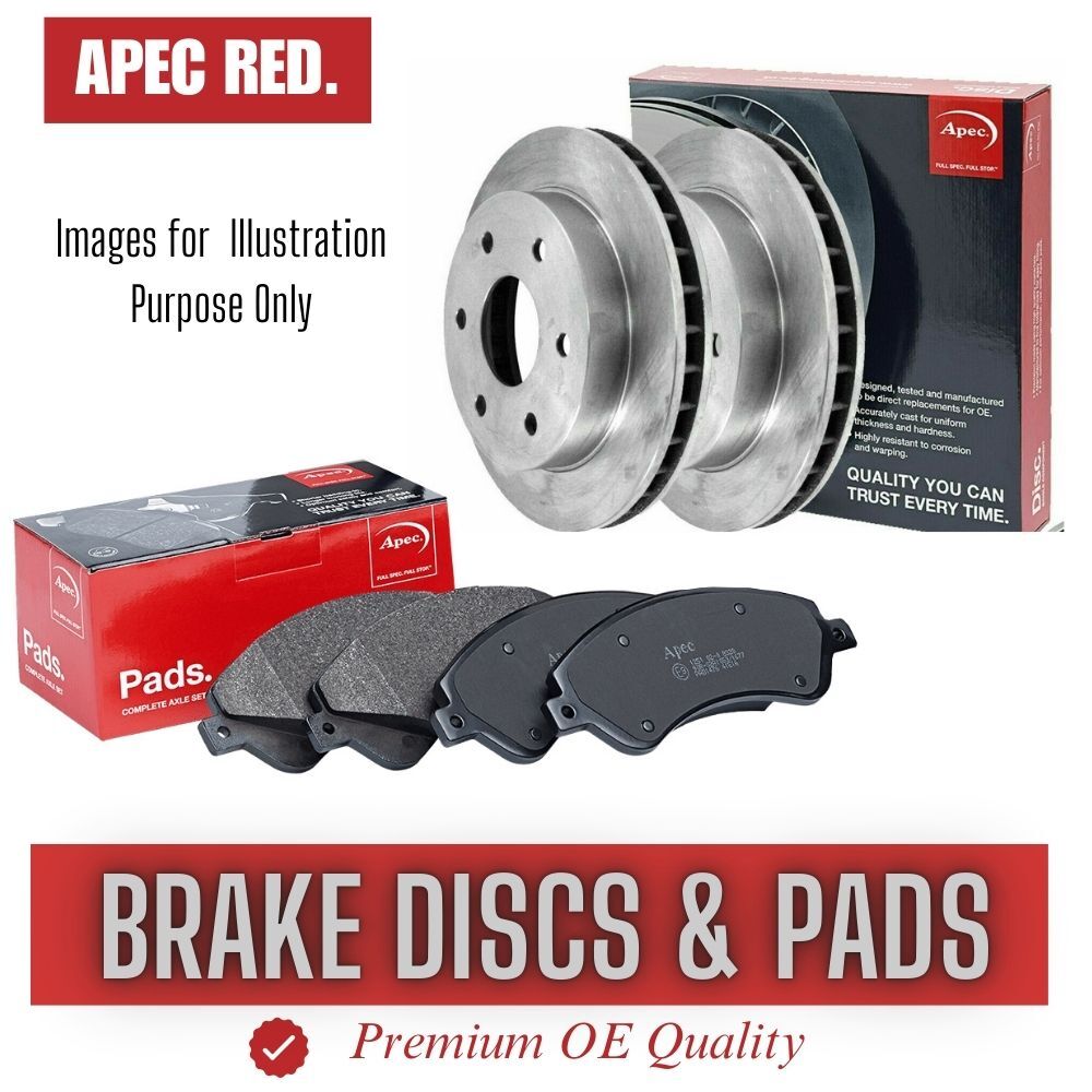 Brake Discs and Pads Set Rear FOR KORANDO 1.5 1.6 Electric 19->ON Apec