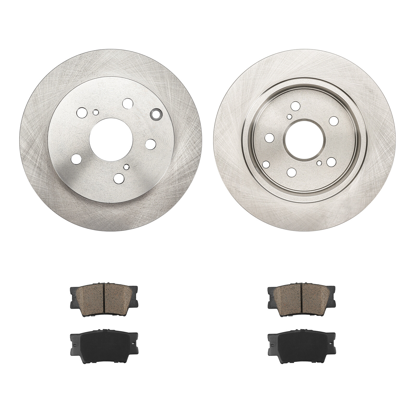 31443 1212 Rear Disc Rotors + Brake Pads for Toyota RAV4 2006-2018