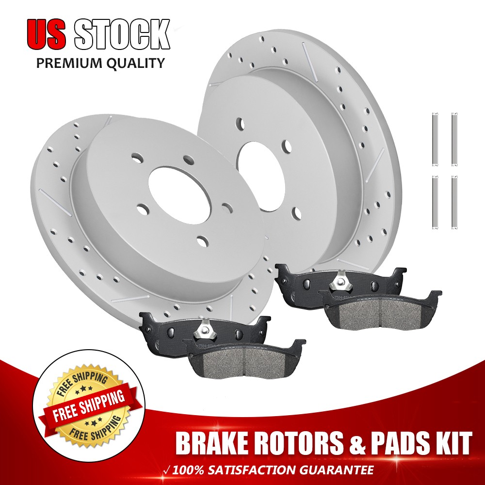 13.15″Rear Brake Rotor Pad For Ford F-150 Expedition Lincoln Navigator Blackwood