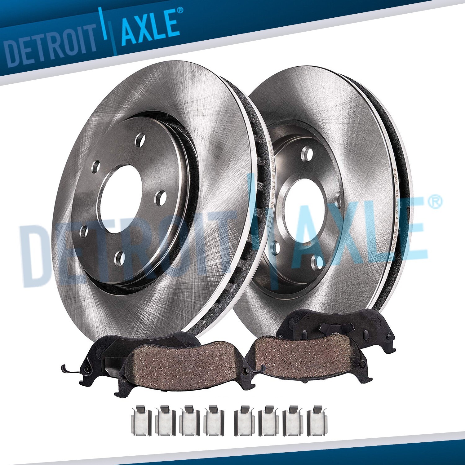 Rear Disc Rotors and Ceramic Brake Pads for Ford Flex Explorer Lincoln MKS MKT