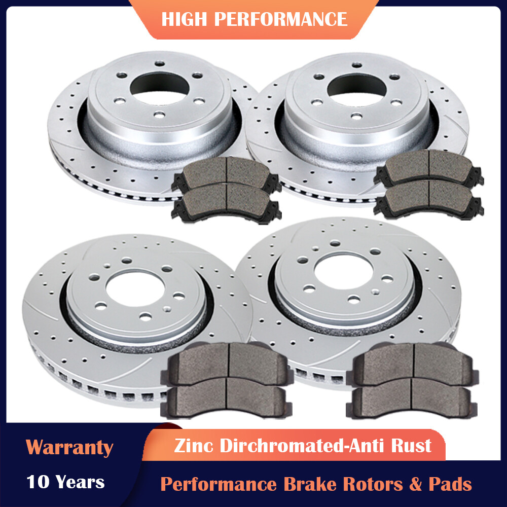 Front Rear Brake Rotors Ceramic Pads for Ford F-150 Rotor Pad Disc Brakes Kits