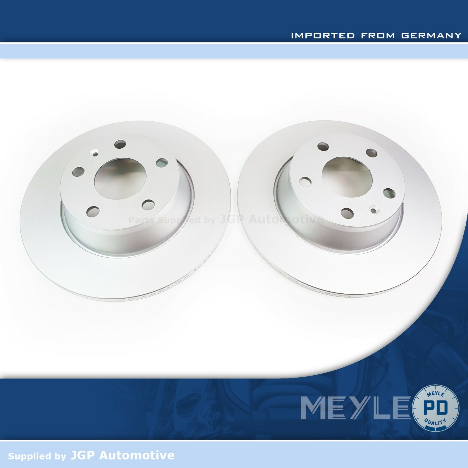 2X Meyle PD Rear Brake Discs Set Pair 286mm X 12mm Solid – Audi TT MK2 8J