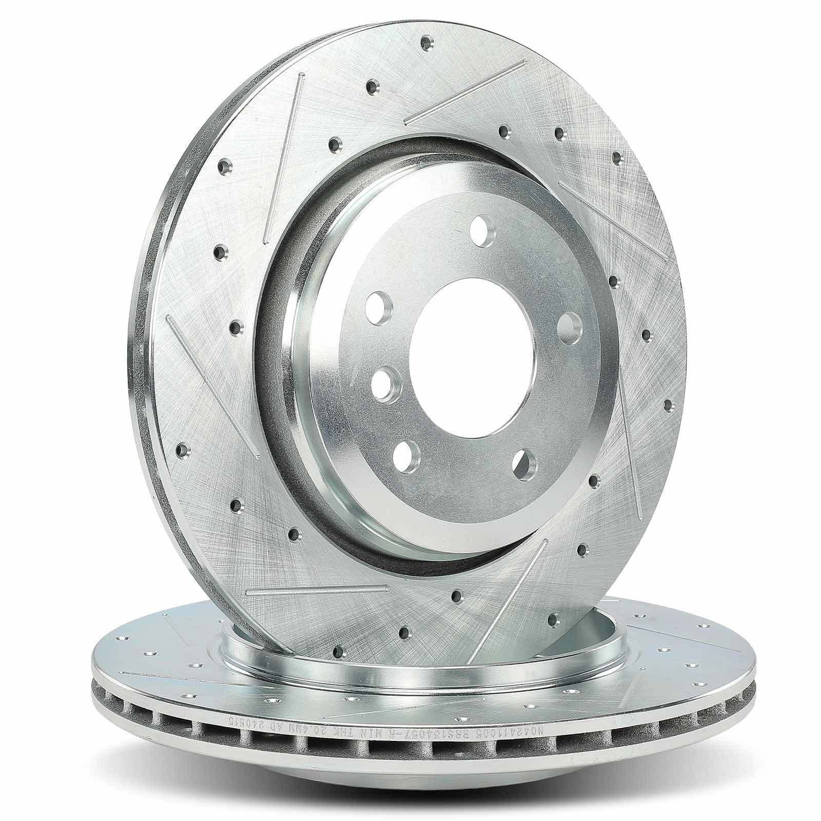 2x Drilled Brake Rotors for BMW E46 330Ci 2001-2006 330i 330xi 2001-2005 Rear