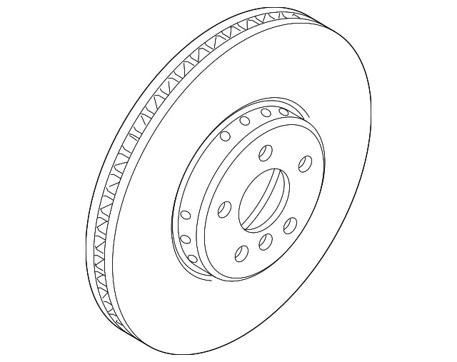 Genuine BMW Disc Brake Rotor Front Right 34-10-6-875-284