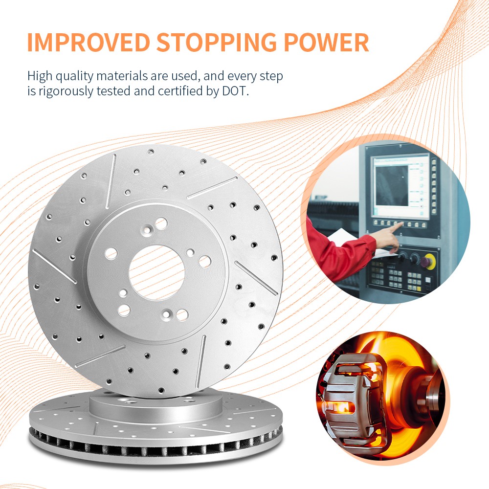 Rear 12.6 inch (320mm) Solid Disc Brake Rotors Set for 2020 – 2025 Ford Explorer