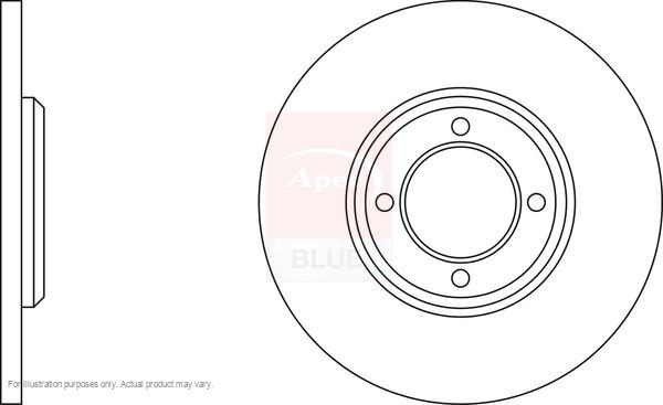 2X APEC Front Brake Discs for FORD ZEPHYR III 1962-68 244mm Solid SDK6574
