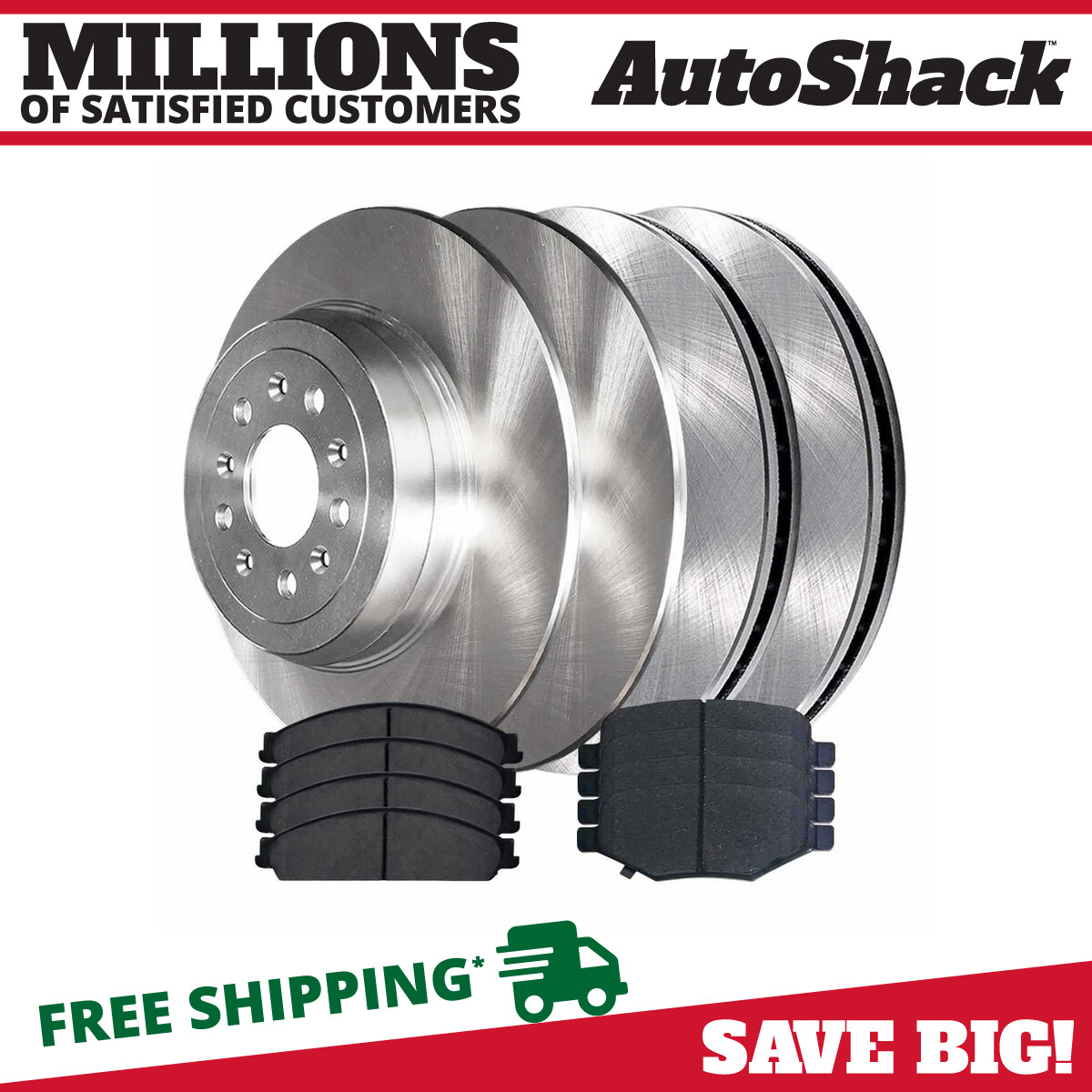 Rear Brake Rotors & Pads for Ford Five Hundred Freestyle Taurus X Mercury Sable