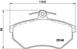 Frt Prem Semi-Met Brake Pads Brembo P85011