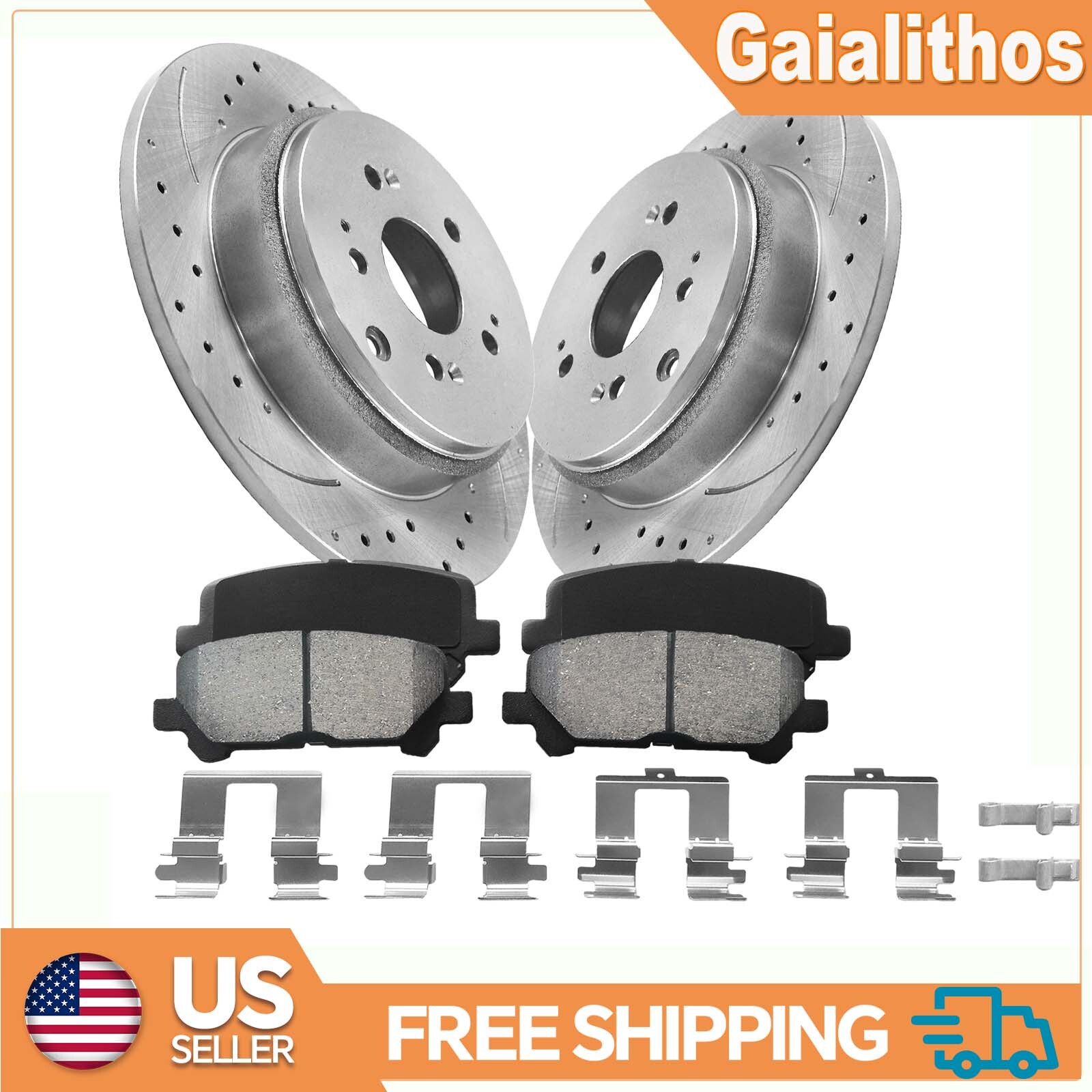 REAR Disc Brake Rotors + Brake Pads for Honda Pilot Odyssey Acura MDX ZDX