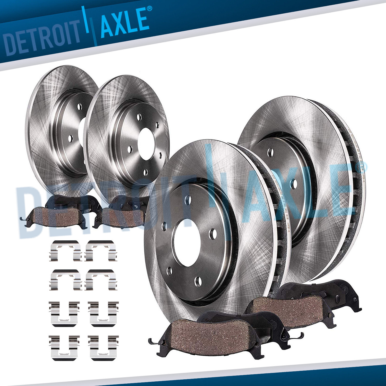 8pc Front and Rear Rotors Brake Pads for Hyundai Santa Fe Sport XL Kia Sorento