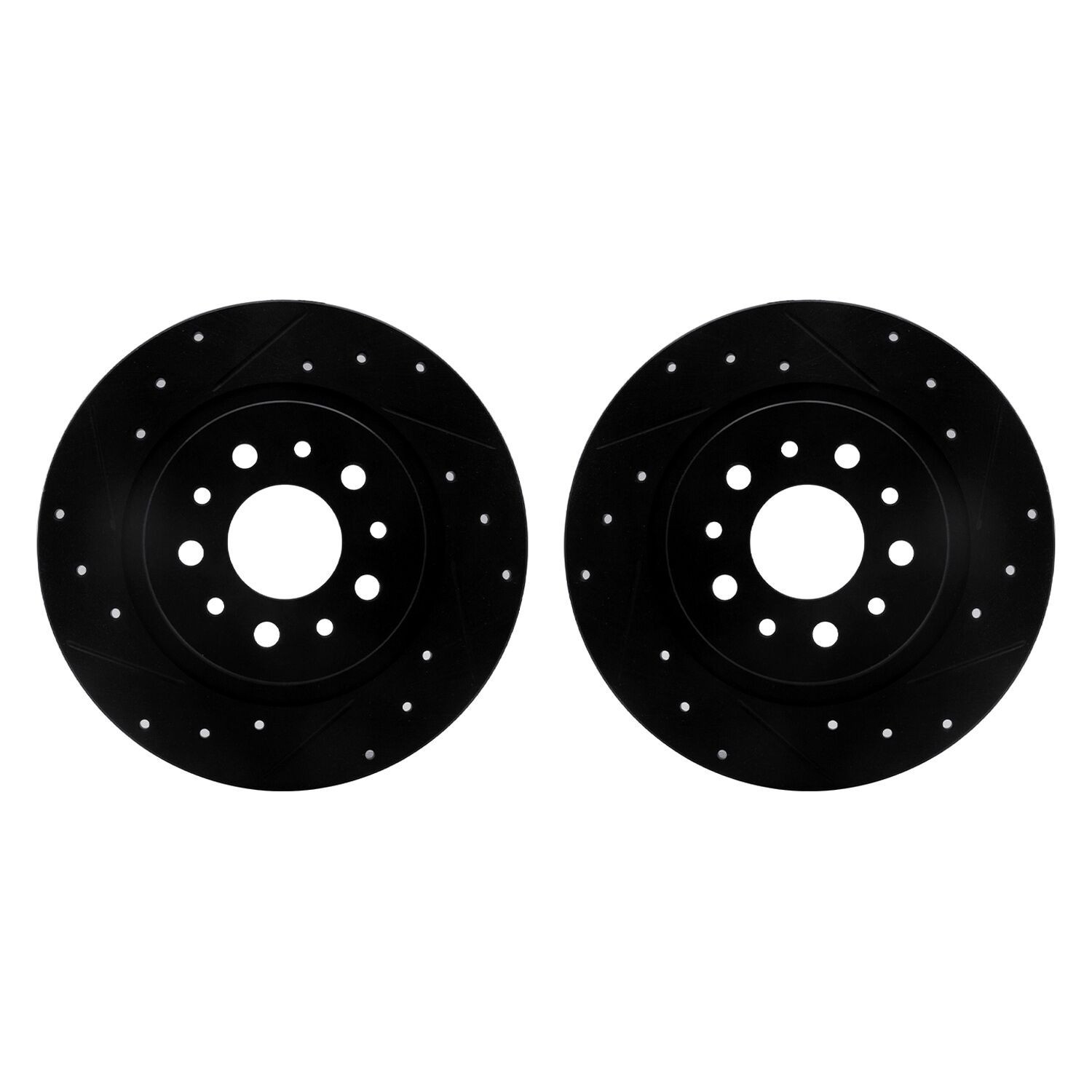 For Fiat 500L 14-19 R1 Concepts Drilled & Slotted Rear Brake Rotor Set
