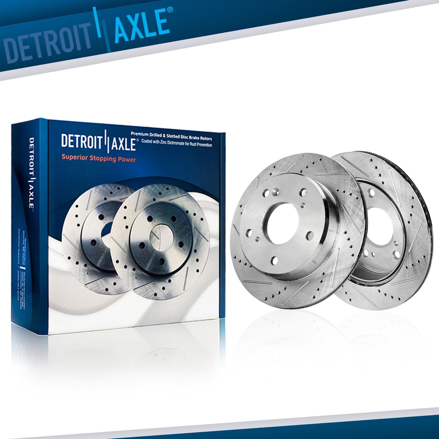 Front Drilled and Slotted Disc Brake Rotors for CR-V Civic HR-V Accord Integra
