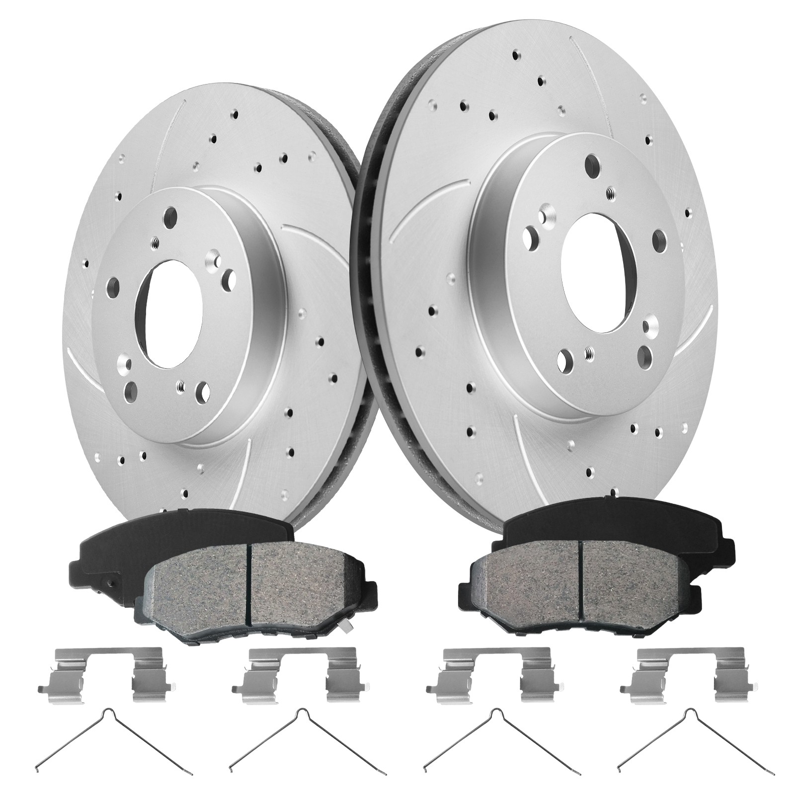 Disc Brake Rotors Ceramic Brake Pads Front Kit for 2002 2003 2004 Honda CR-V CRV
