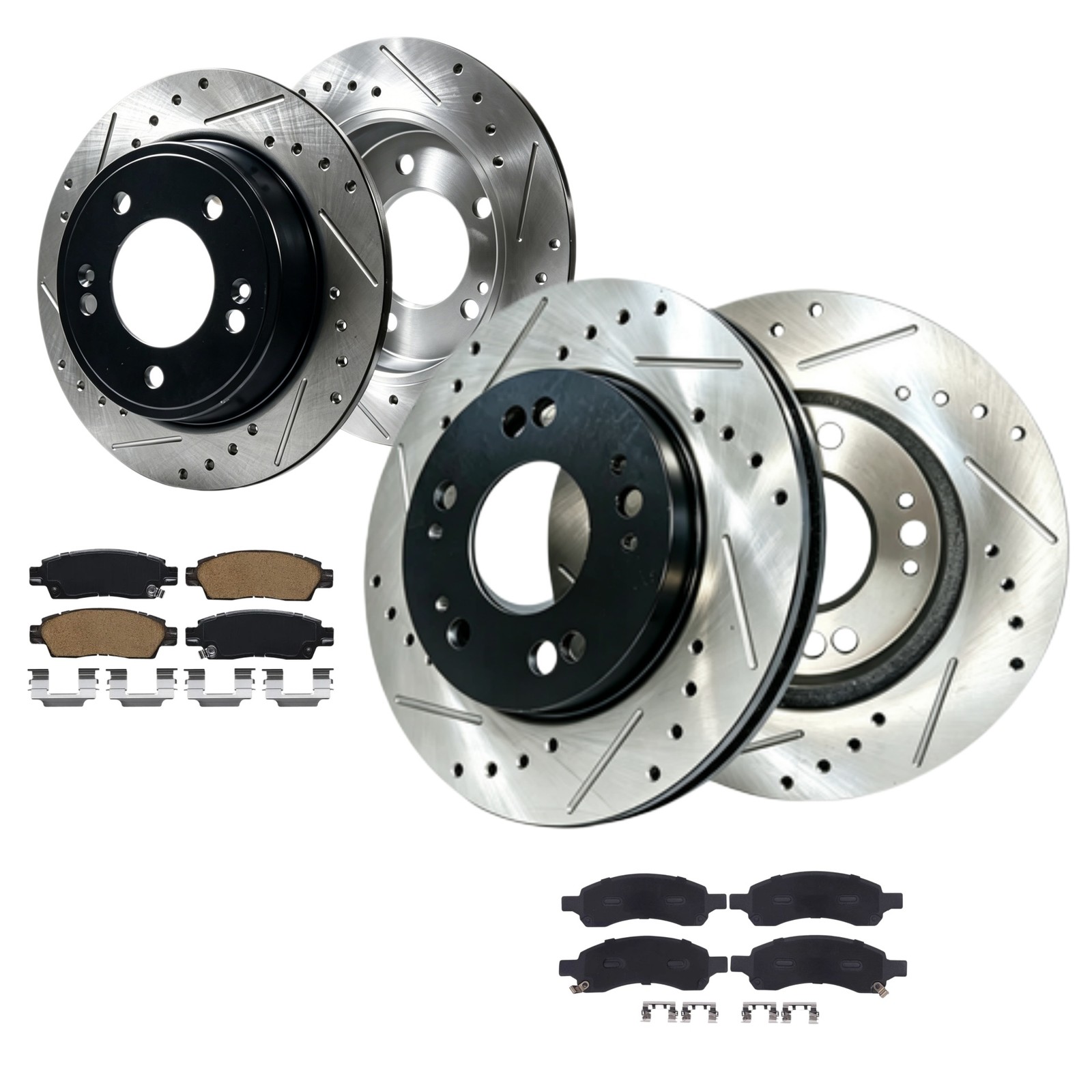 Front Rear Rotor Brake Pad Kit for Buick Enclave 2008 2009 2010 2011 2012 2013