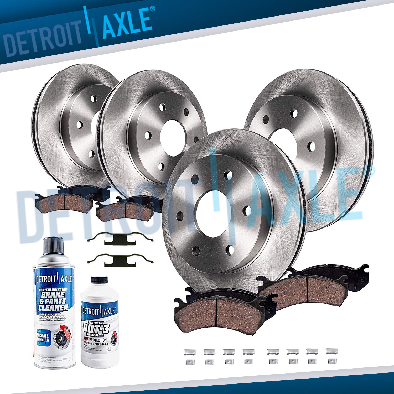 Front & Rear Disc Rotors+ Brakes Pads for 2003-2006 Ford Expedition Navigator