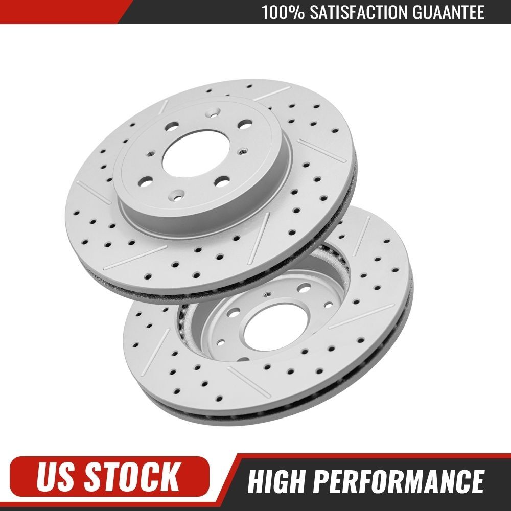 262mm Front Drilled Slotted Disc Brake Rotors for Honda Fit 2014 2015 – 2020