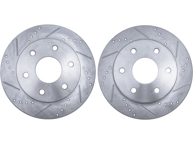 Detroit Axle 74VZ19V Front Brake Rotor Set Fits 1999-2000 Cadillac Escalade Base
