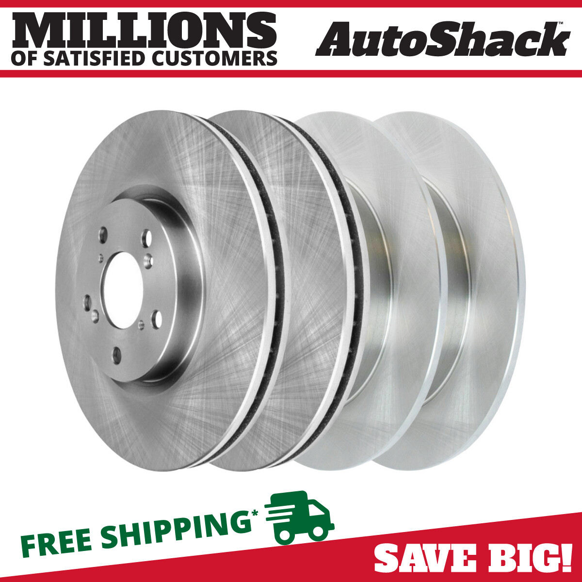 Front & Rear Brake Rotors Set of 4 for Acura MDX ZDX 2009-2015 Honda Pilot 3.5L