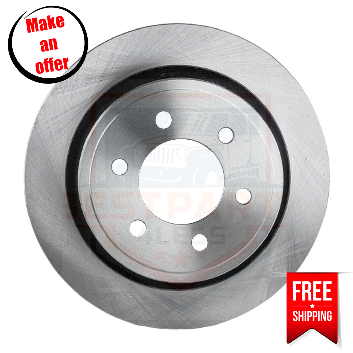 SureStop F27110065 Brake Disc rear left right 6 lugs for 2012-2014 Ford F-150